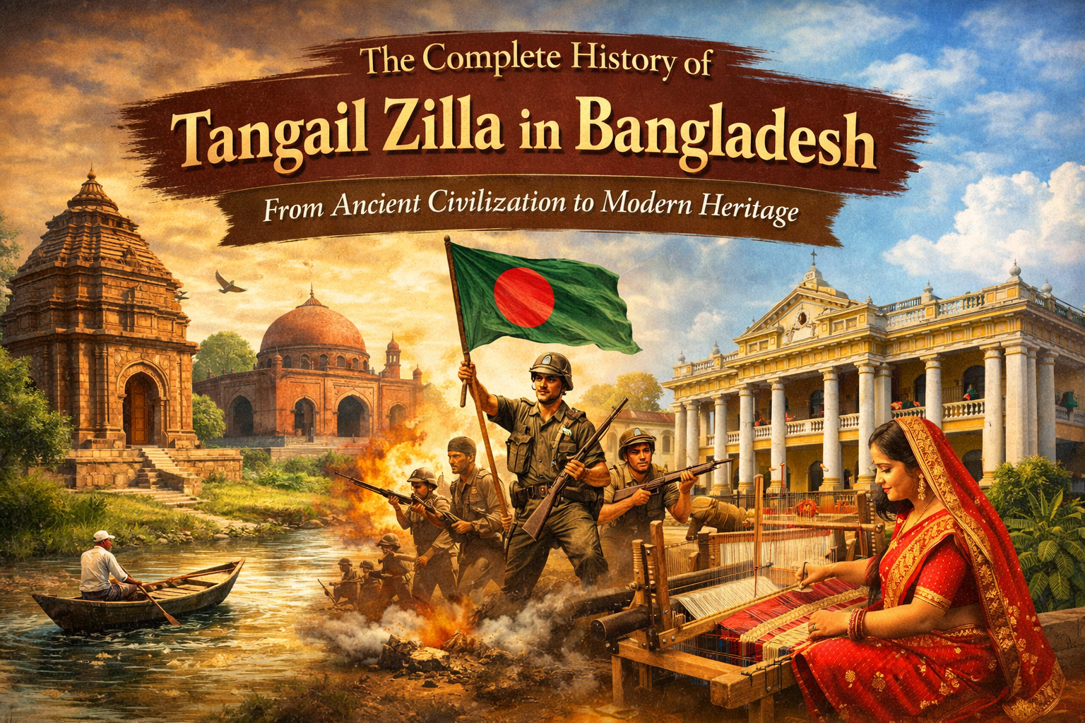 History of Tangail Zilla in Bangladesh: Ancient Past, British Era, Zamindar Heritage, and Modern Development