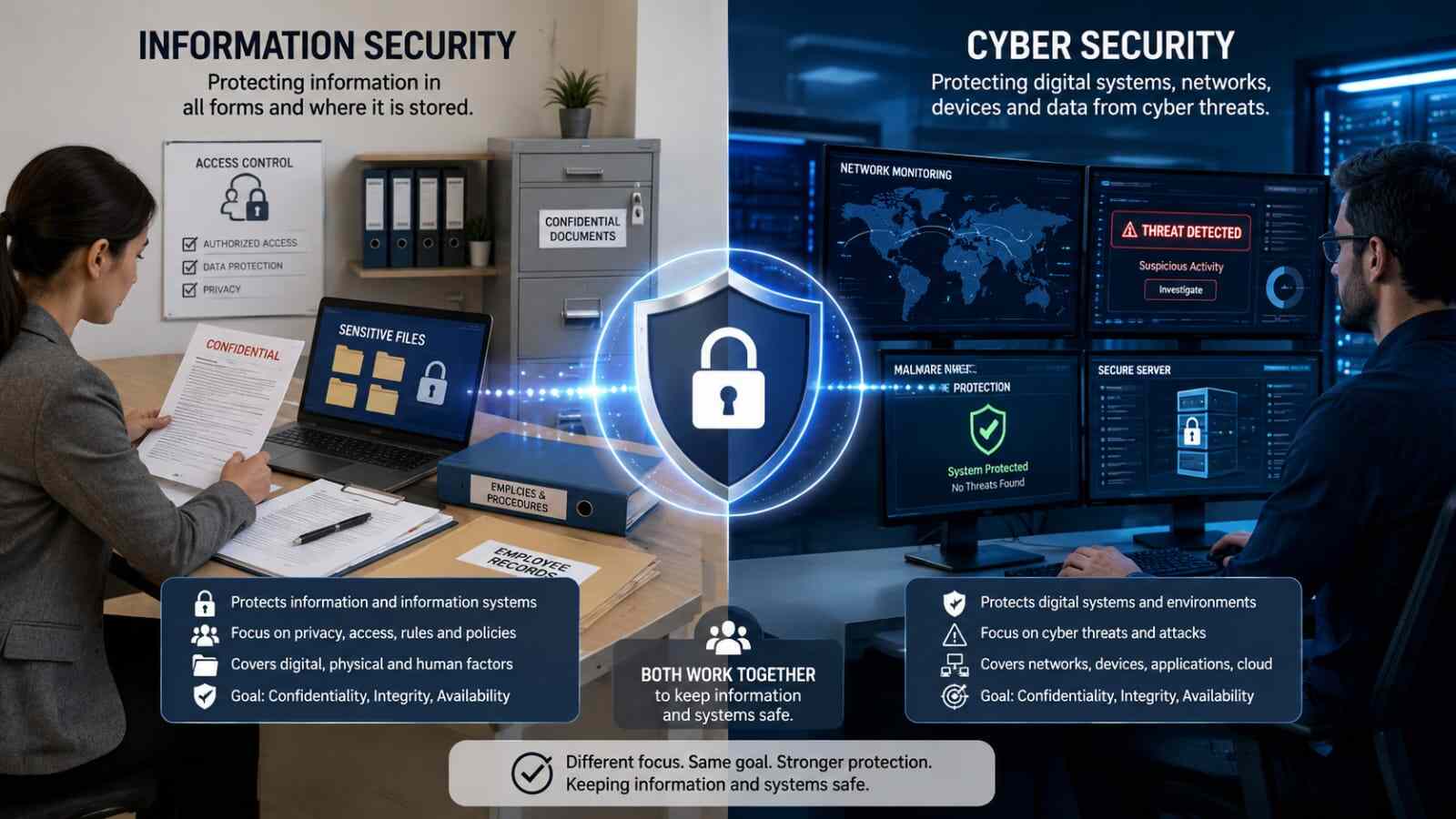 What is the Difference Between Cybersecurity and Information Security