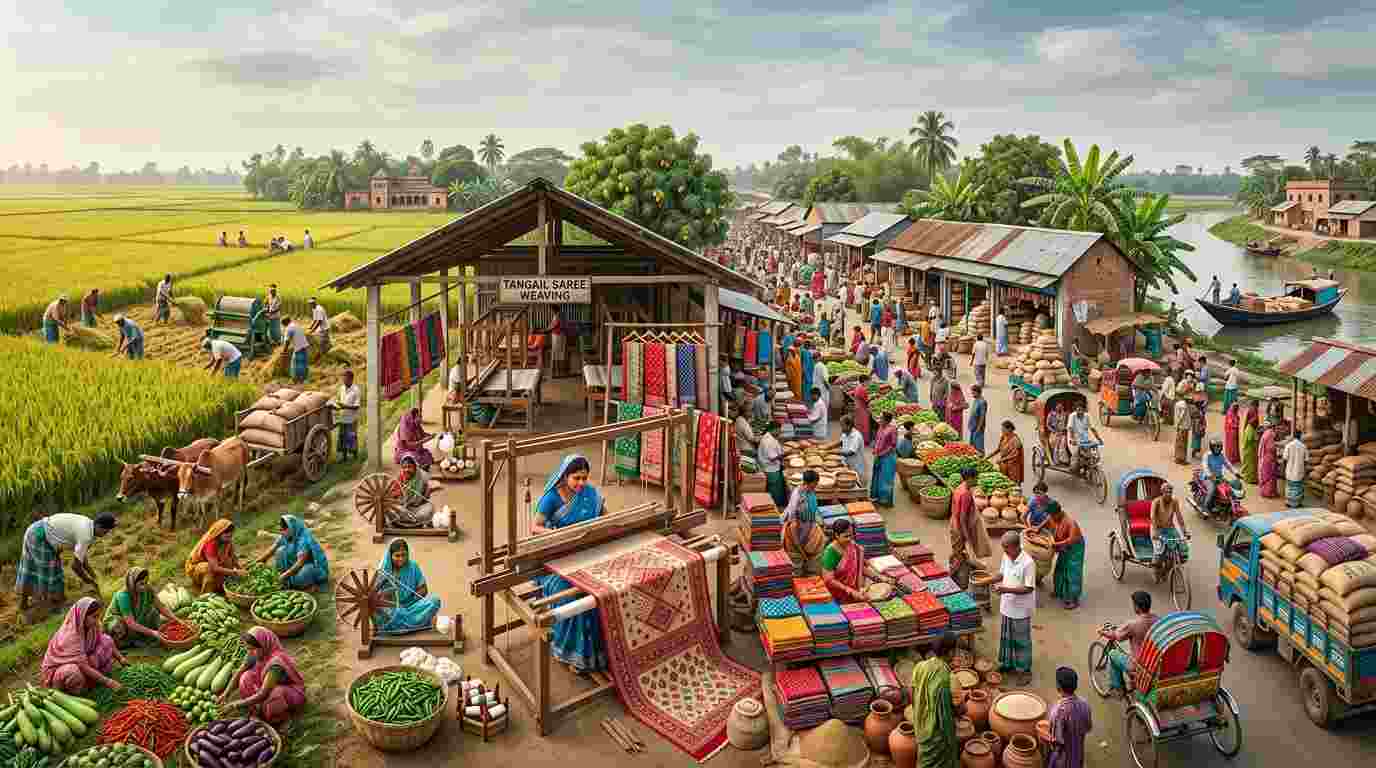 The Economy of Tangail: How Agriculture, Handloom Industries, and Emerging Businesses Drive Local Development
